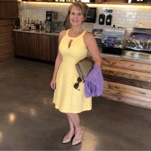 WHBM Yellow Sleeveless Dress